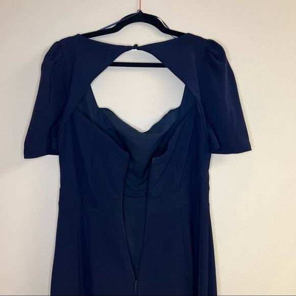 Harlyn Anthropologie Wide Leg Navy Jumpsuit Size Medium / M / 6 / 8 - Picture 6 of 7